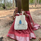 Jaipur blue pottery (hand stich tote bag)