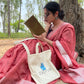 Jaipur blue pottery (hand stich tote bag)