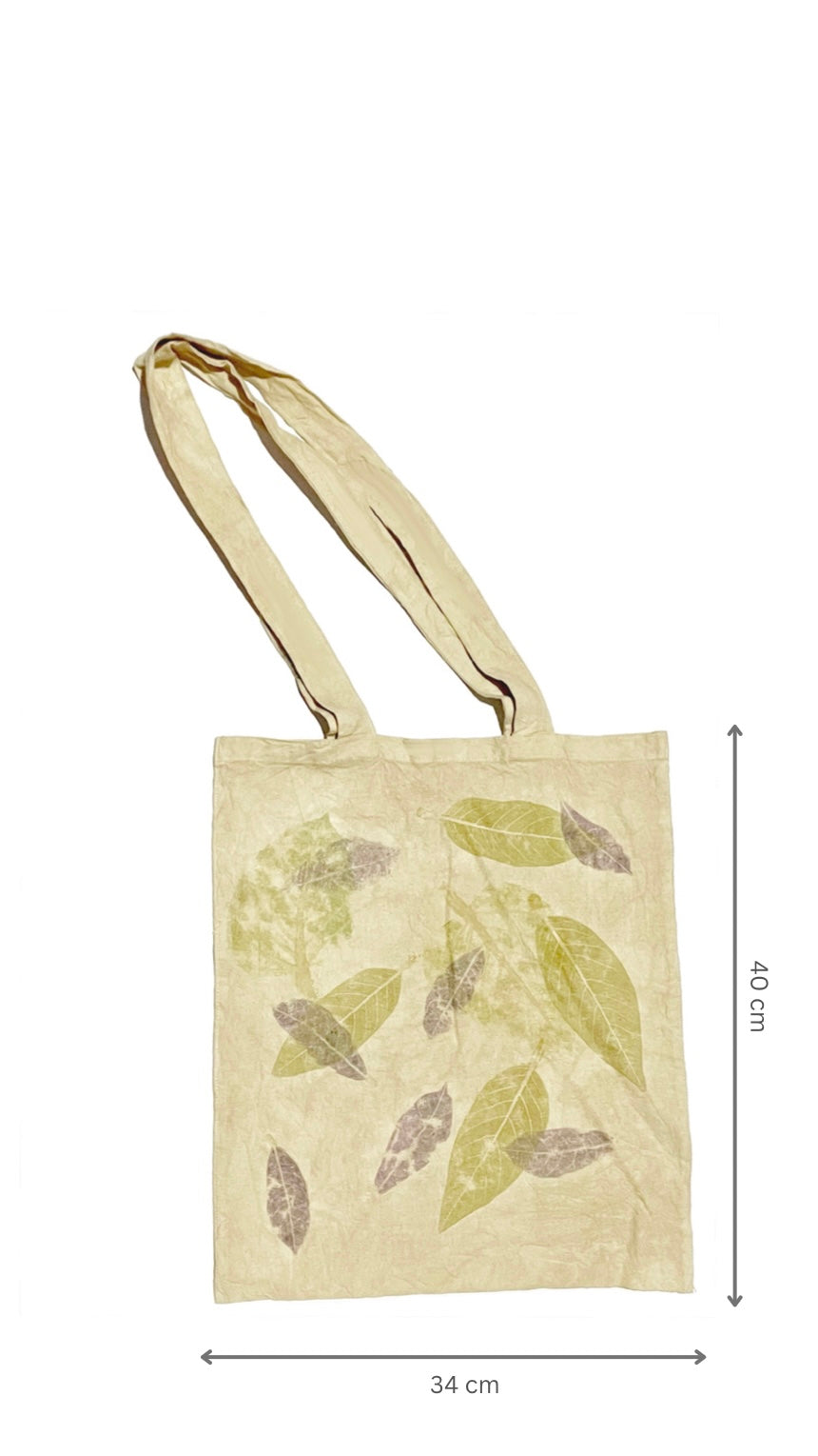 Multi Colour leaf Eco printed tote bag